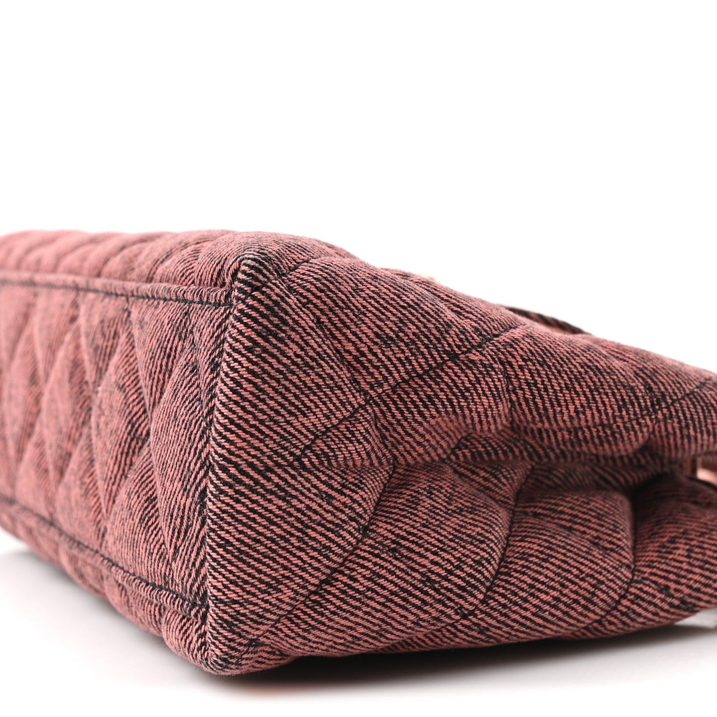 Denim Quilted Nano Kelly Shopper Orange Black