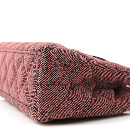 Denim Quilted Nano Kelly Shopper Orange Black
