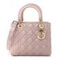 Pearly Lambskin Cannage Medium Lady Dior Lotus