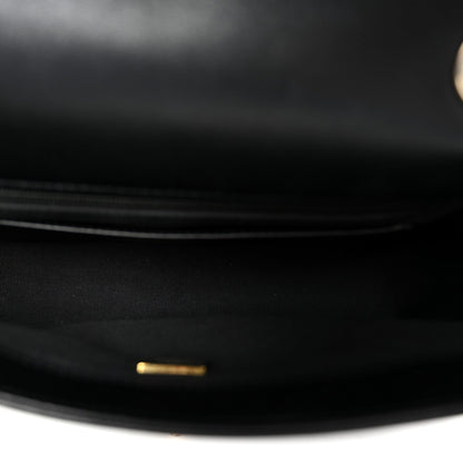 Lambskin Quilted Bicolor Flap Black Beige