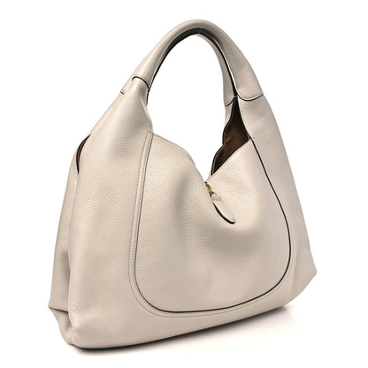 Grained Calfskin Softbit Maxi Shoulder Bag Taupe