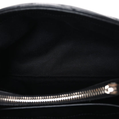Calfskin Y Quilted Monogram Small Loulou Chain Satchel Black