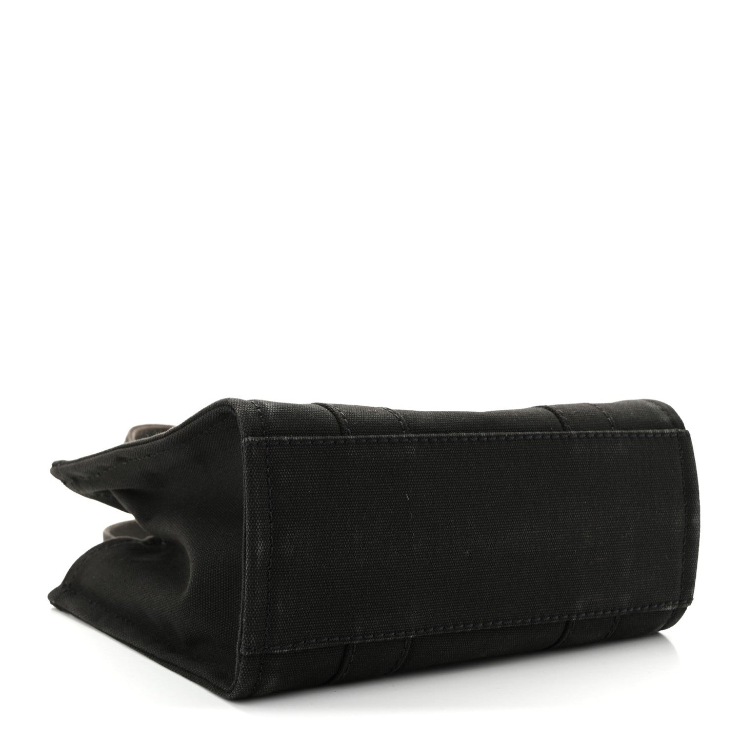 Cotton Canvas Small The Traveler Tote Bag Black