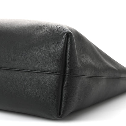 Calfskin Large Shopping Tote Black