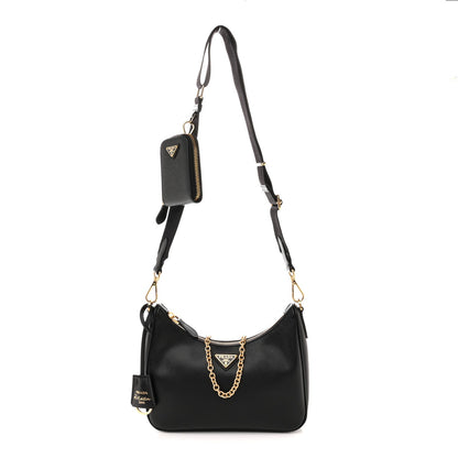Saffiano Lux Re-Edition 2005 Shoulder Bag Black