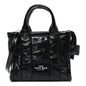 Shiny Crinkled Calfskin Mini The Tote Bag Black