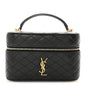 Lambskin Quilted Mini Gaby Vanity Case Black