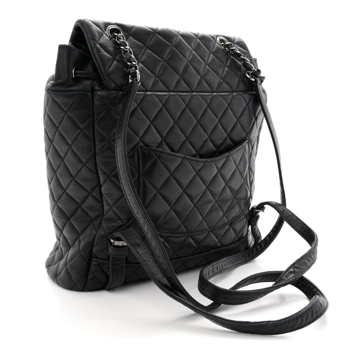 Calfskin Quilted Small Urban Spirit Backpack Black