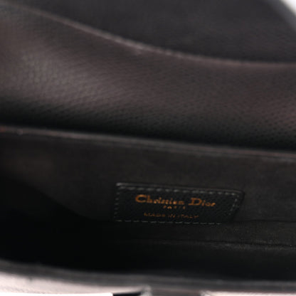 Grained Calfskin Mini Saddle Bag Black
