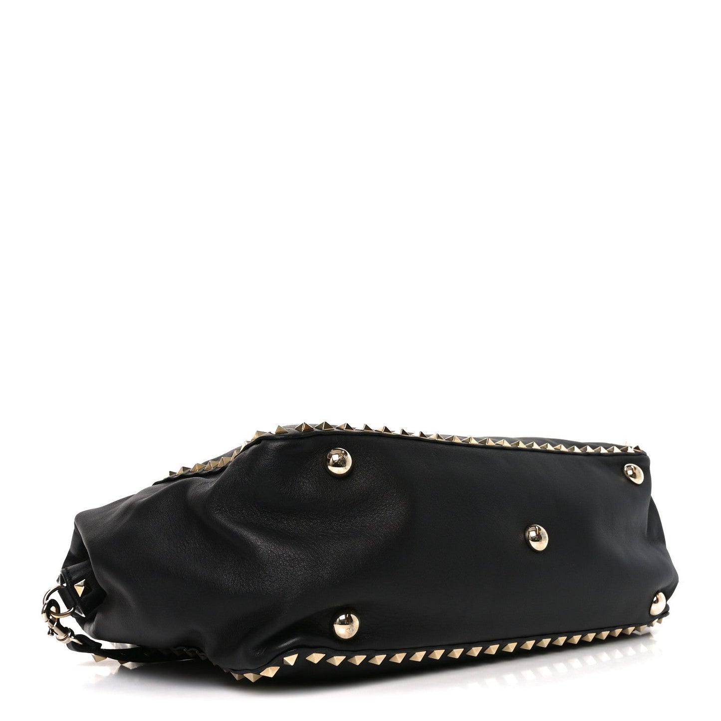Vitello Medium Rockstud Tote Tote Black
