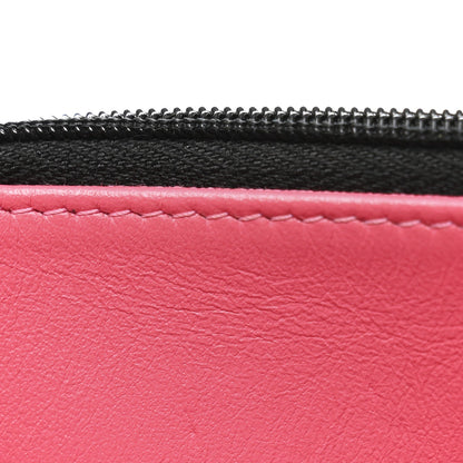Caviar Quilted Perforated Metal CC Wallet On Chain WOC Black