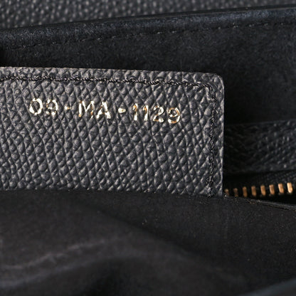 Grained Calfskin Saddle Bag Black