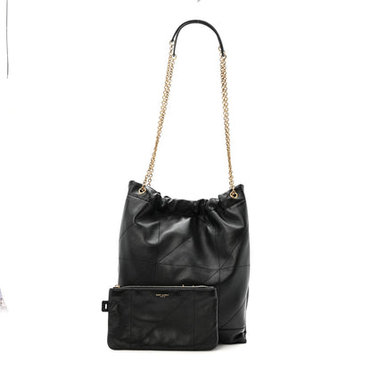 Lambskin Matelasse Monogram Medium Jamie 4.3 Pochon Black