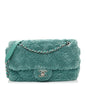 Terry Cotton Quilted Coco Beach Small Single Flap Green