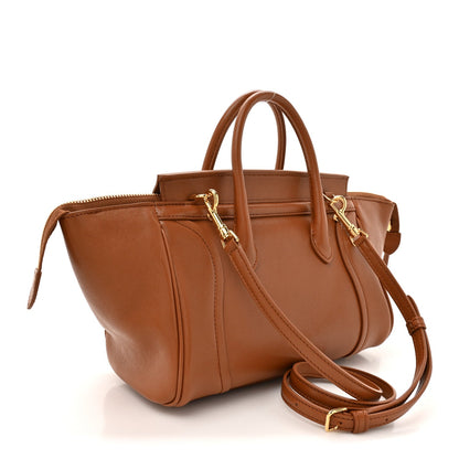 Supple Shiny Lambskin Small New Luggage Soft Tan