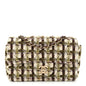 Tweed Quilted Mini Rectangular Flap Green Brown