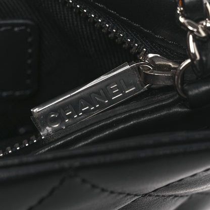Lambskin Quilted Uniform Crossbody Bag Black