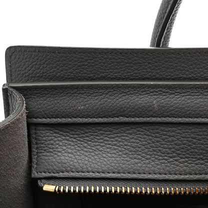 Baby Drummed Calfskin Micro Luggage Kohl