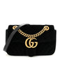 Velvet Matelasse Mini GG Marmont Shoulder Bag Black