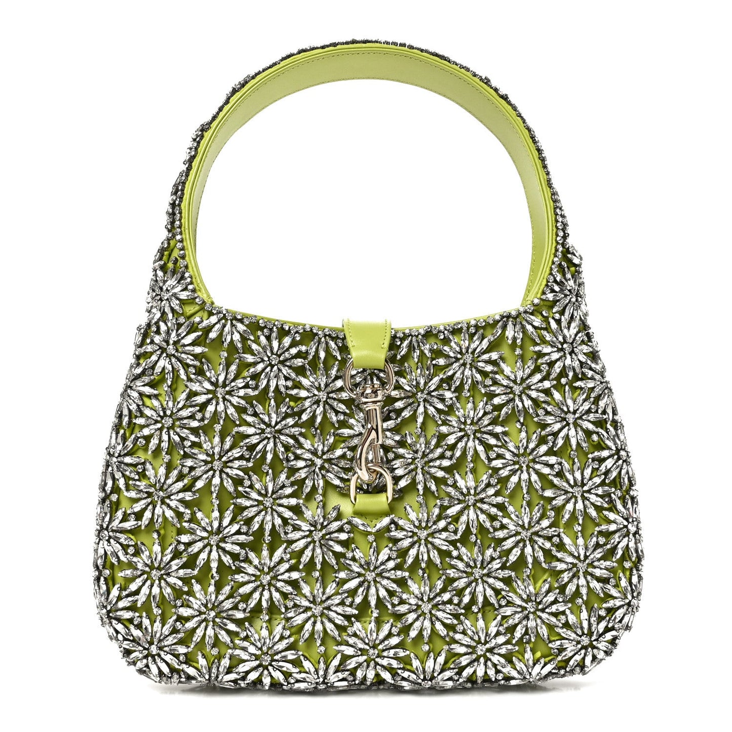 Calfskin Crystal Small Jackie 1961 Hobo Bag Green