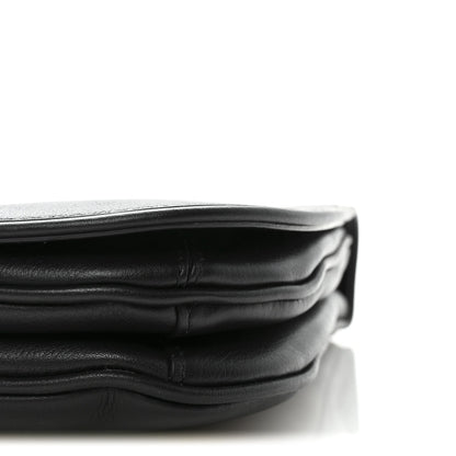 Roxy Calfskin Web Medium Studded Blondie Shoulder Flap Bag Black