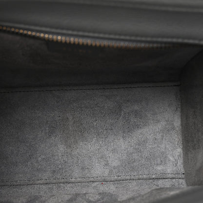 Baby Drummed Calfskin Nano Luggage Kohl