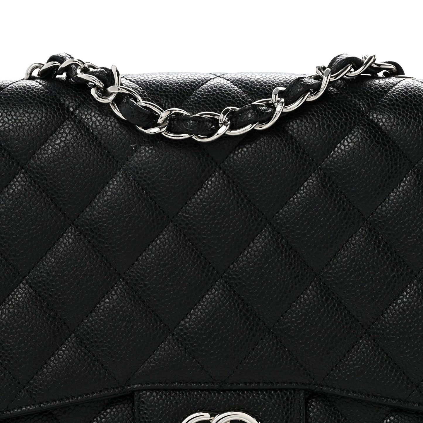 Caviar Quilted Jumbo Single Flap Black