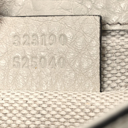 Pebbled Calfskin Small Soho Flap Crossbody Off White