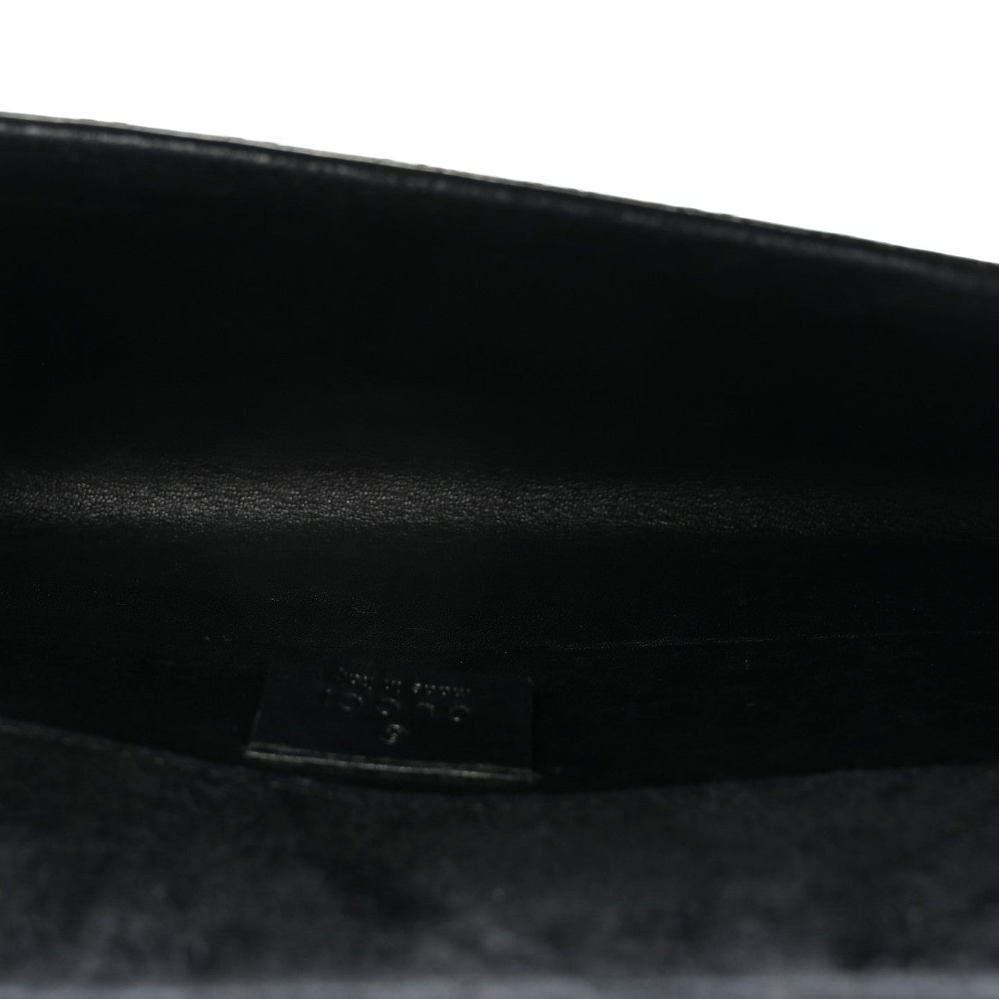 Patent Microguccissima Small Broadway Clutch Black