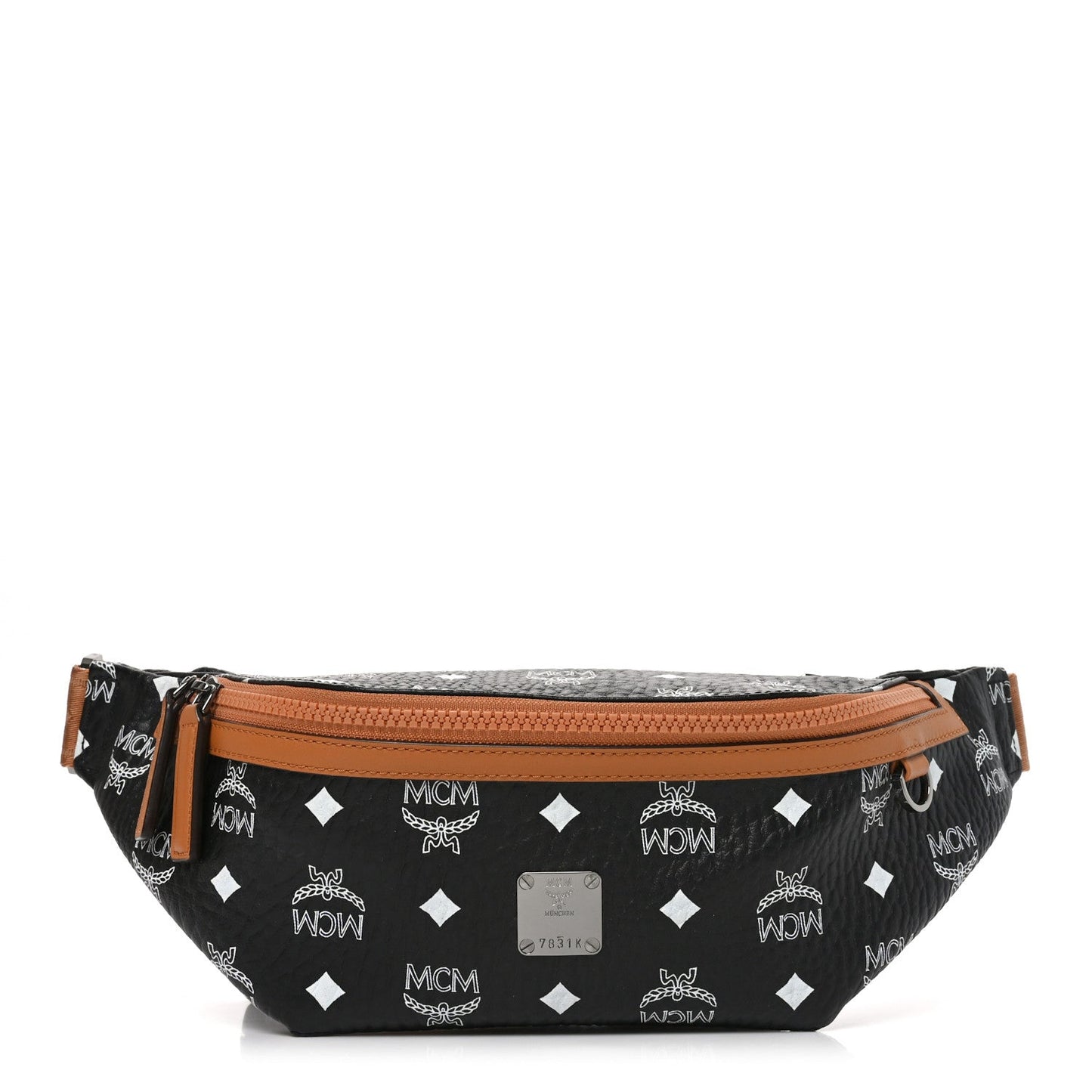 Visetos Small Fusten Belt Bag Black Cognac