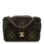 Velvet Strass Evening Flap Bag Black Gold