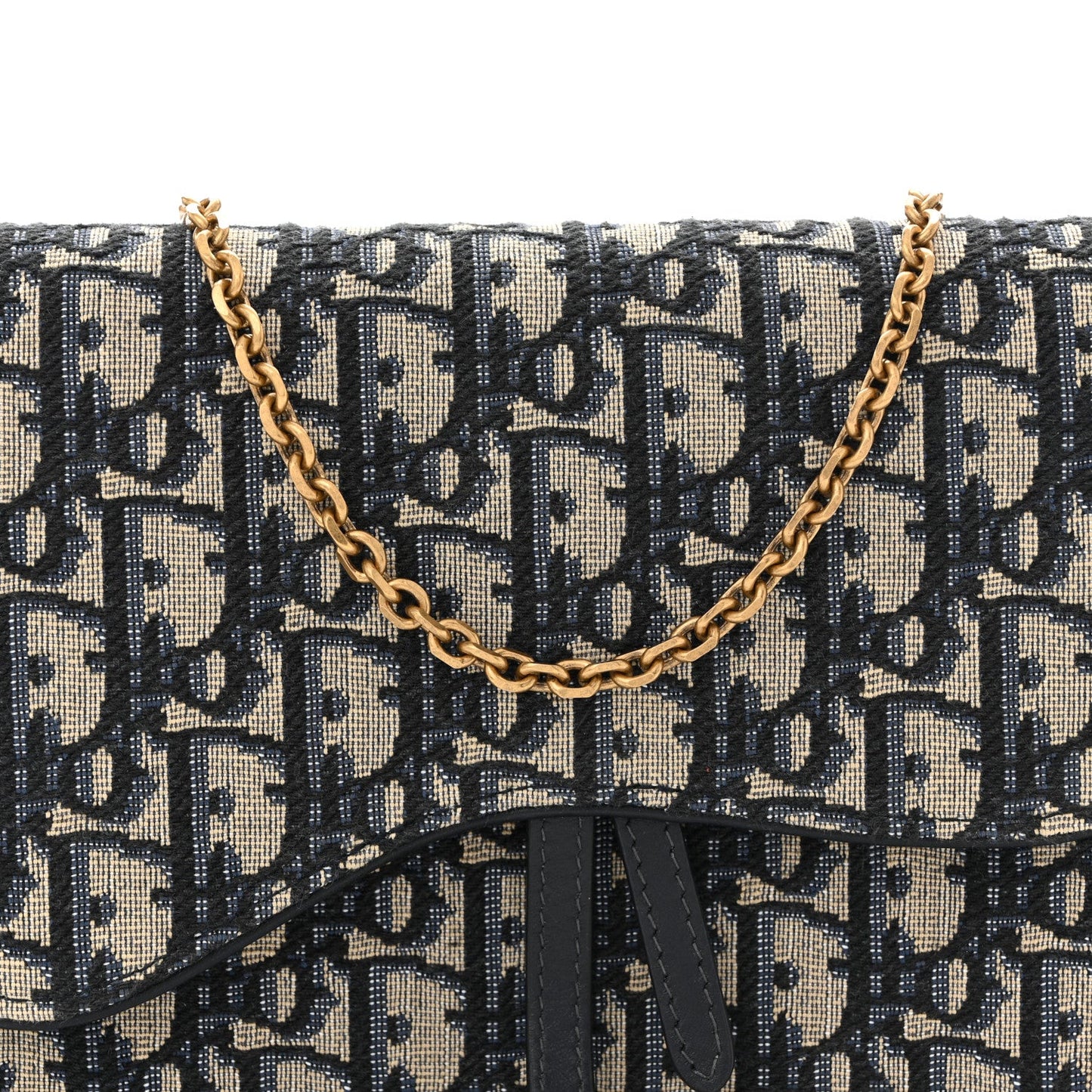 Oblique Saddle Chain Pouch Blue