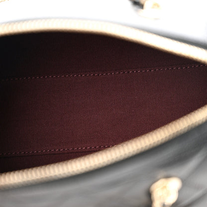 Caviar Quilted Barrel Clutch With Chain  Black