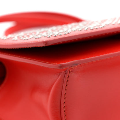 Calfskin Arabesque Studded Franca Crossbody Piment
