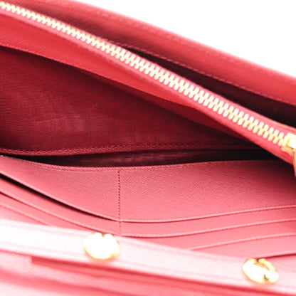 Saffiano Metal Oro Chain Wallet Ibisco