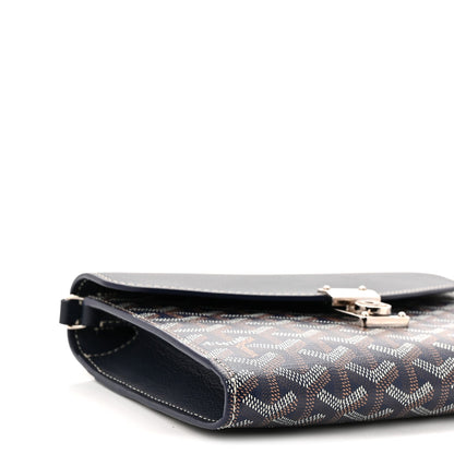 Goyardine Calfskin Chypre Wallet Pouch Navy