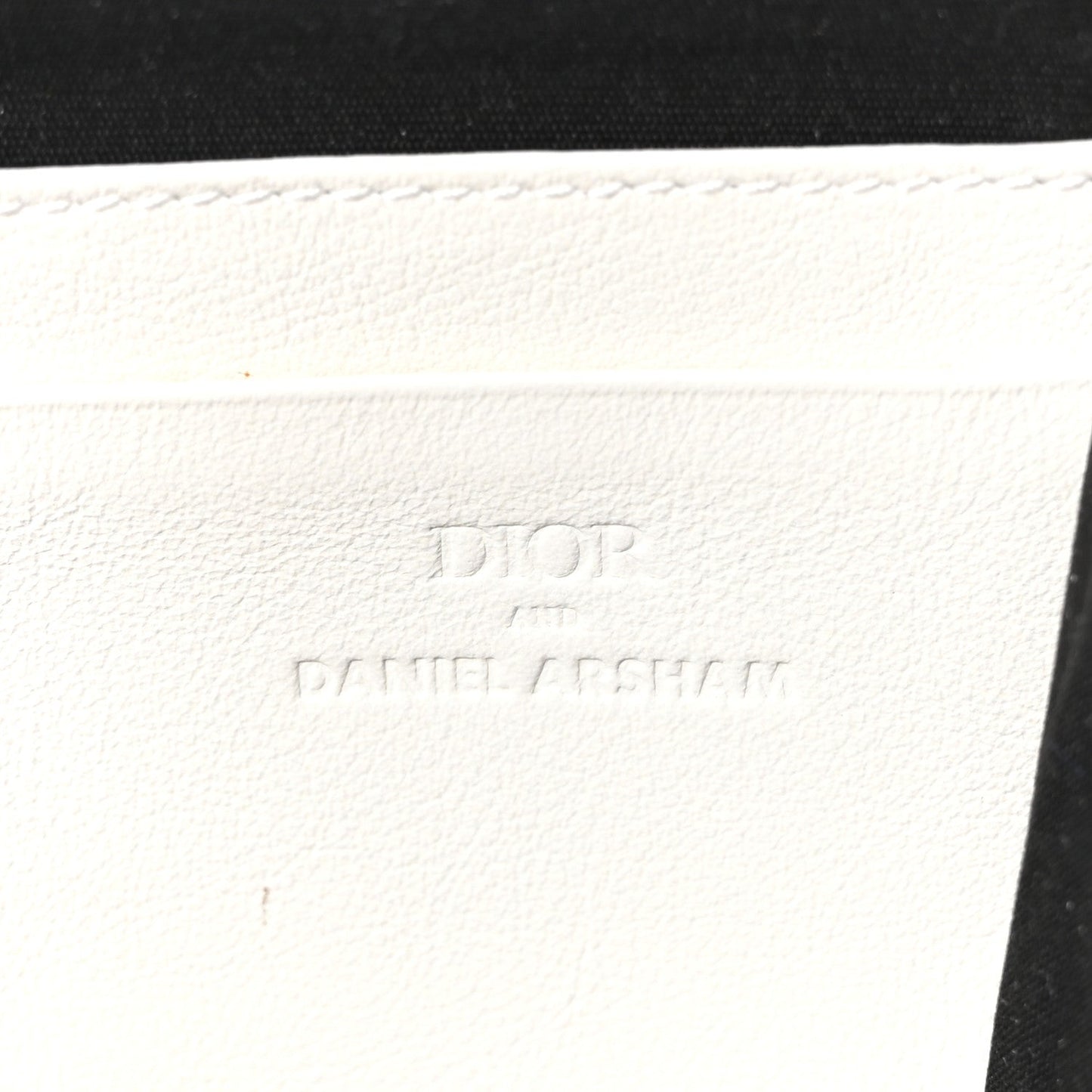 X DANIEL ARSHAM Grained Calfskin Newspaper Messenger White