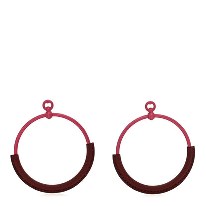 Aluminum Sunset Swift Loop Earrings GM Rose Couture Rouge H