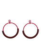 Aluminum Sunset Swift Loop Earrings GM Rose Couture Rouge H