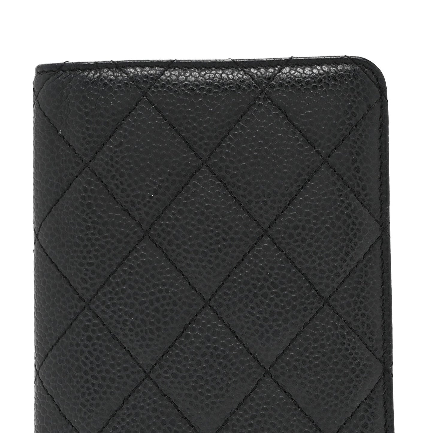 Caviar Quilted Agenda Cover Black