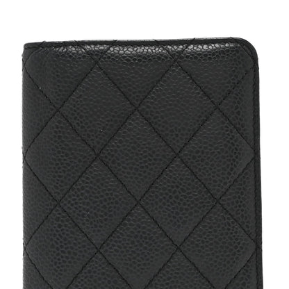 Caviar Quilted Agenda Cover Black