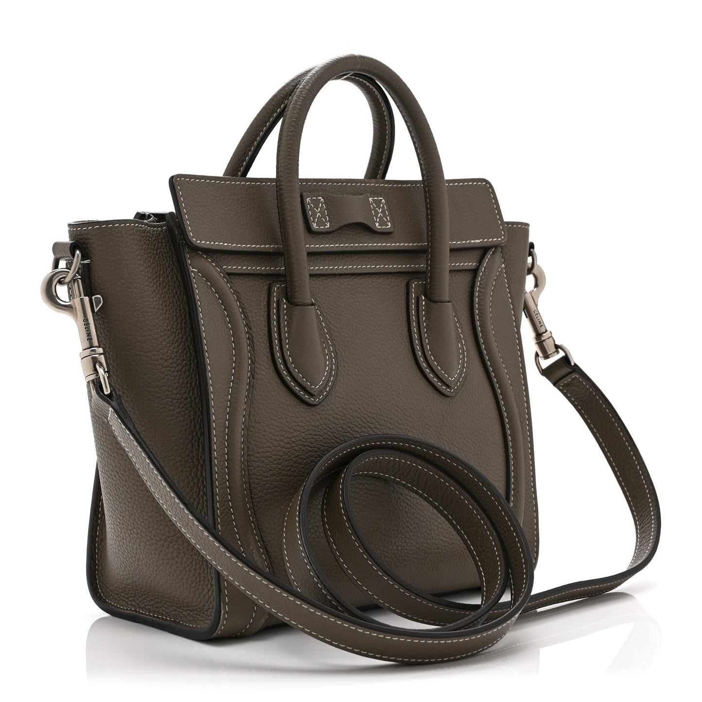 Drummed Calfskin Nano Luggage Souris