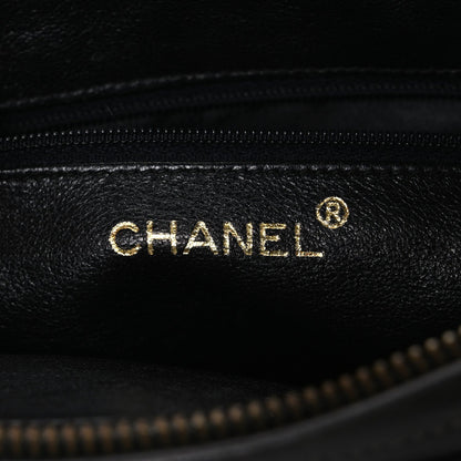 Lambskin Quilted CC Tassel Camera Case Black