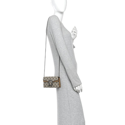 GG Supreme Monogram Super Mini Dionysus Shoulder Bag Taupe