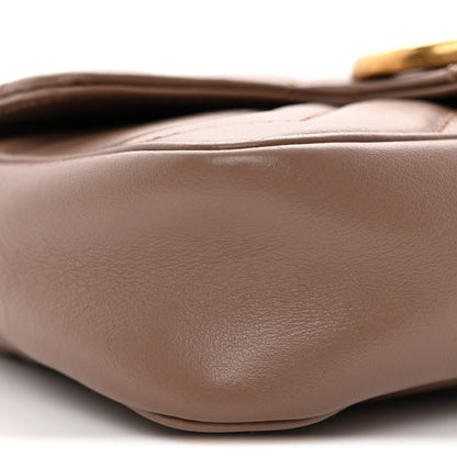 Calfskin Matelasse Super Mini GG Marmont Shoulder Bag Porcelain Rose