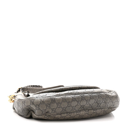 Guccissima Large New Pelham Satchel Grey
