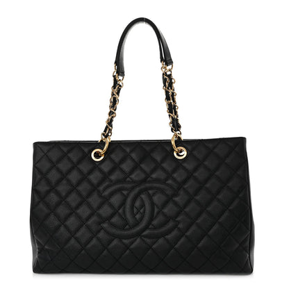 Caviar Quilted XL Grand Shopping Tote GST Black