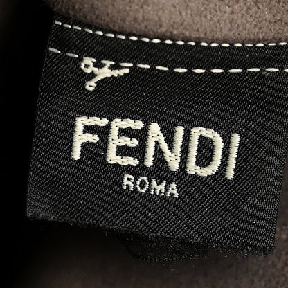 Vitello Century Matte F is Fendi Stamp Patch Bi-Color Grande Mon Tresor Bucket Bag Black Maya Fragola
