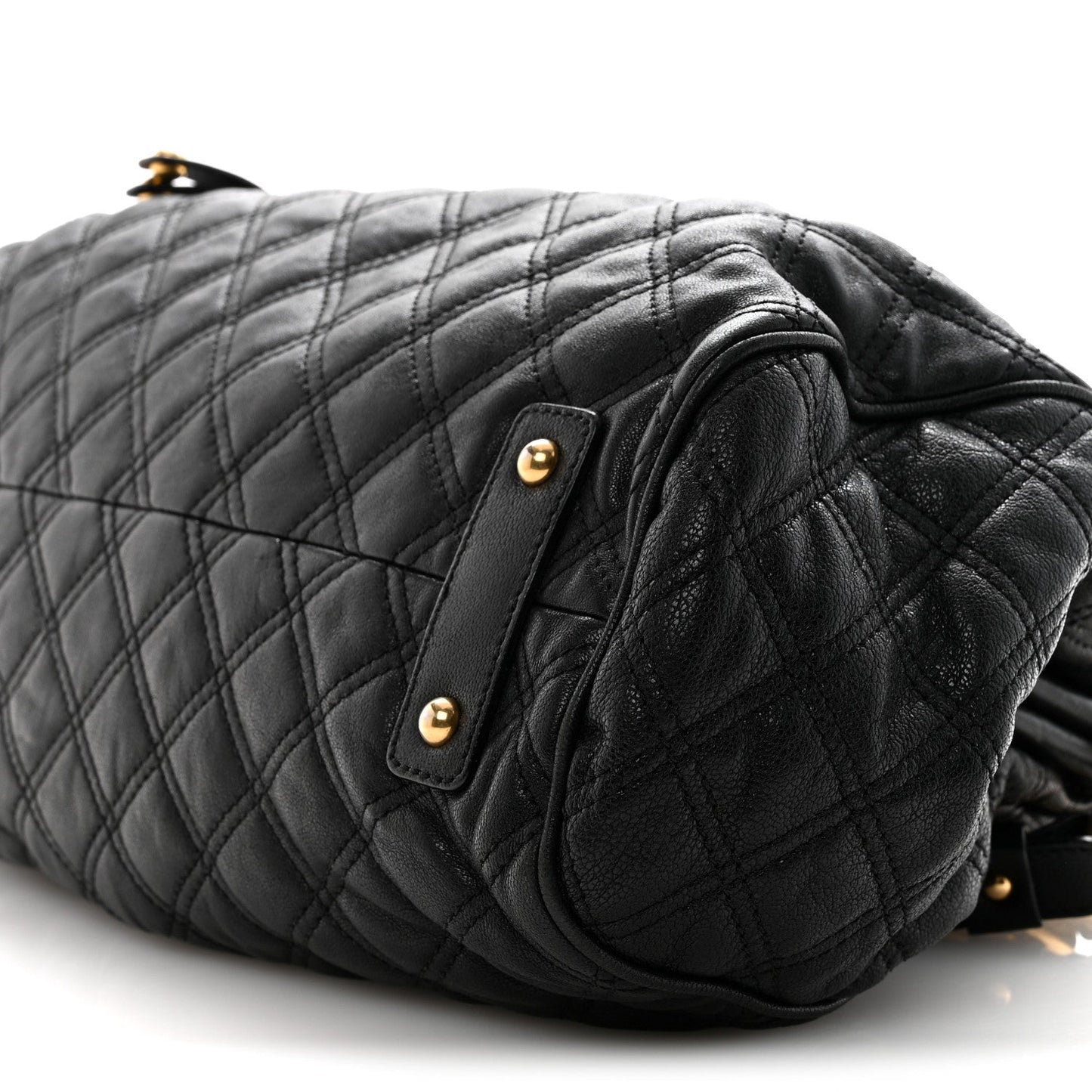 Calfskin Quilted Stam Black