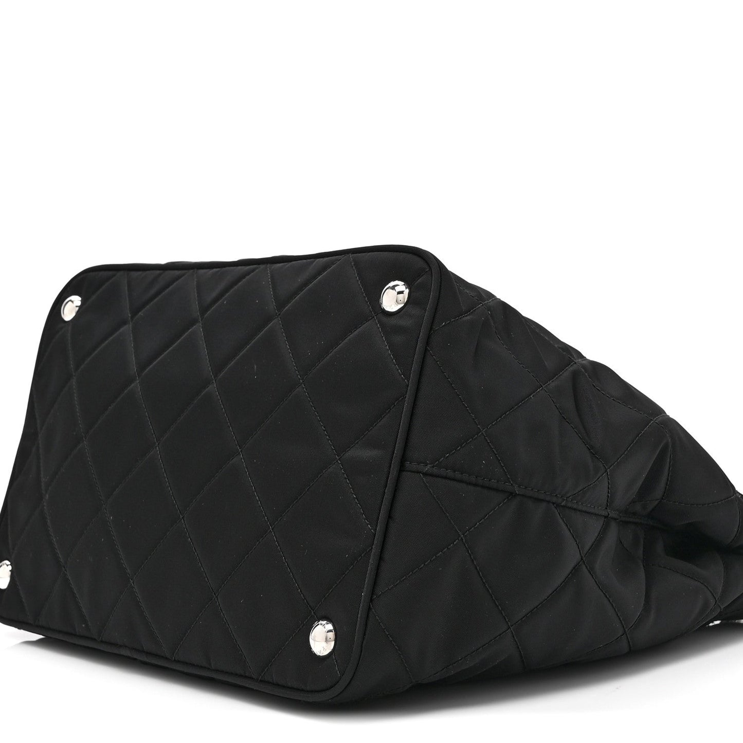 Nylon Tessuto Impuntu Quilted Tote Black